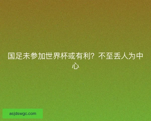 国足未参加世界杯或有利？不至丢人为中心